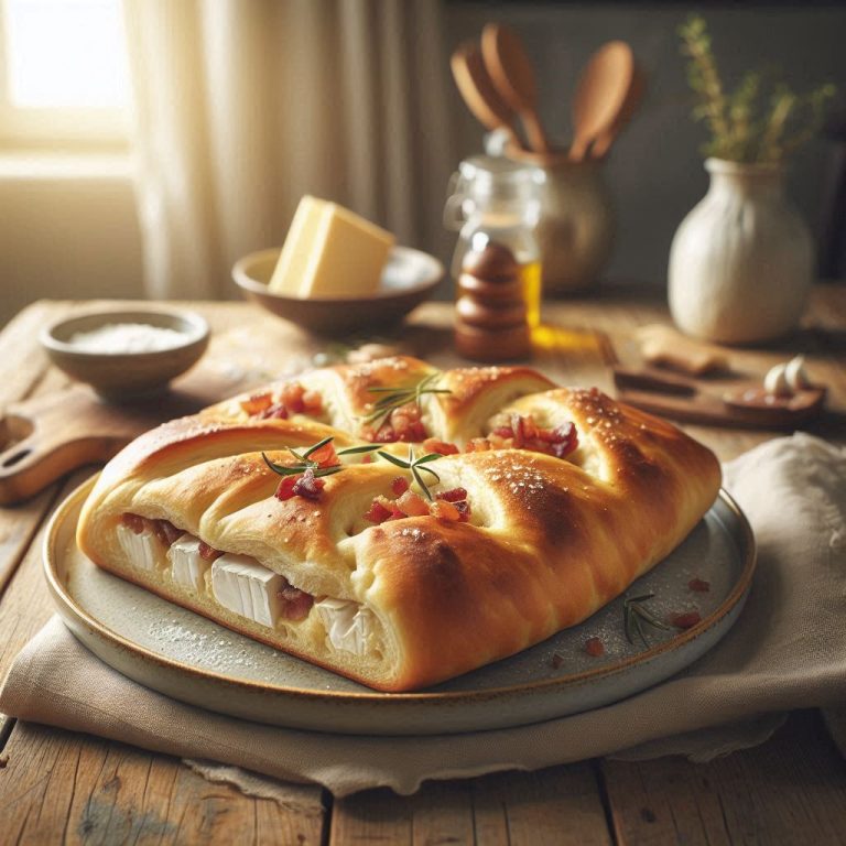 Fougasse brie lardons rapide