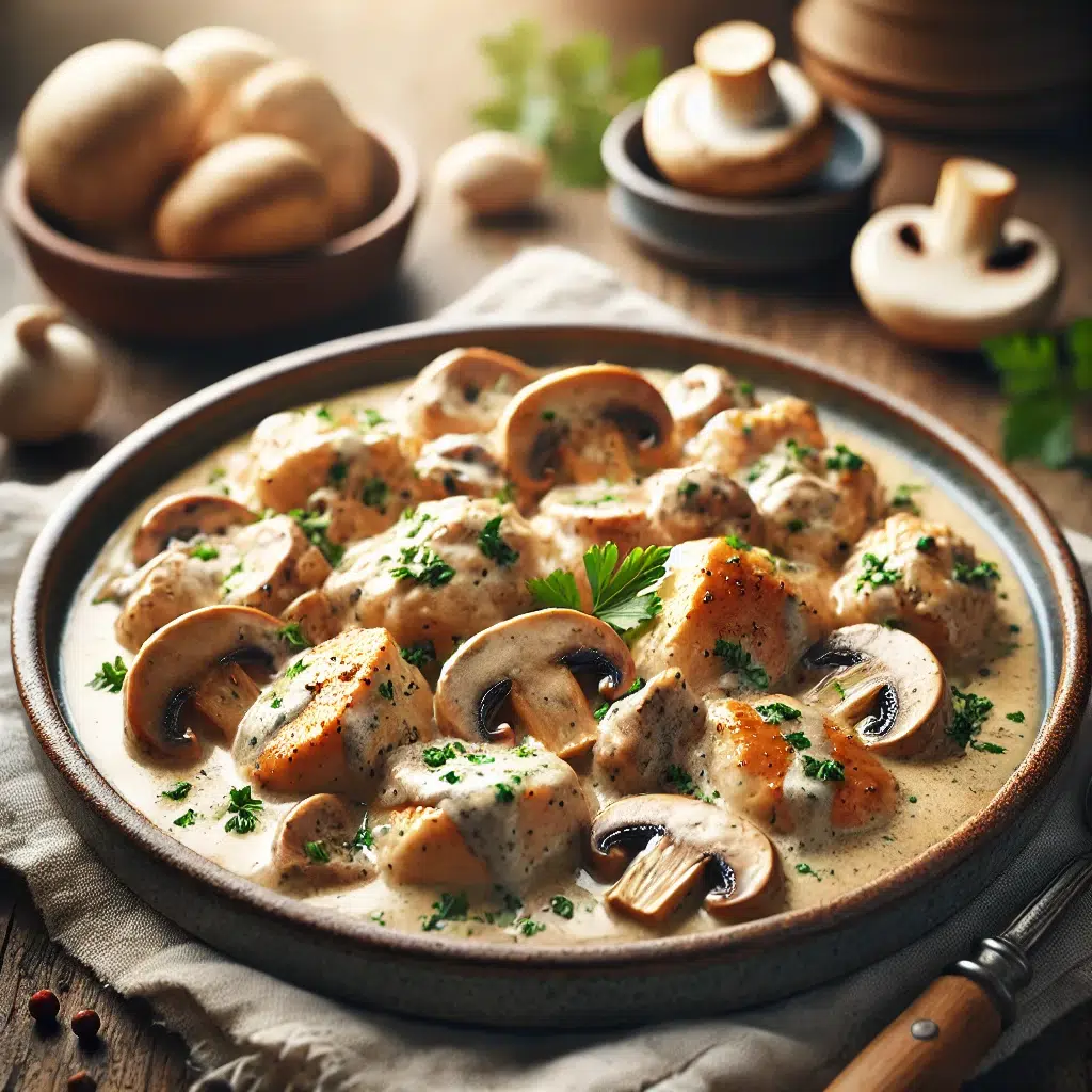 poulet aux champignons sauce mascarpone
