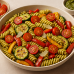 Salade de pâtes au pesto et légumes d'été