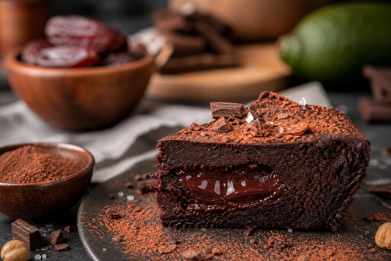 Moelleux chocolat intense à la patate douce (sans gluten, sans lactose)