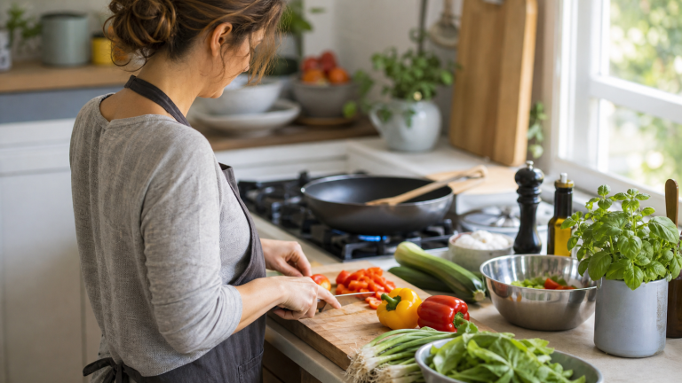 Papillote de truite au fenouil et chou romanesco