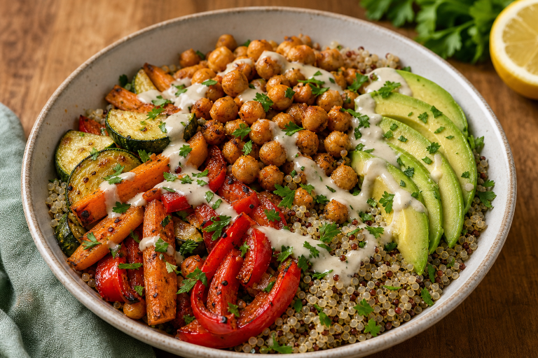 bowl-legumes-rotis-pois-chiches-tahini-citron