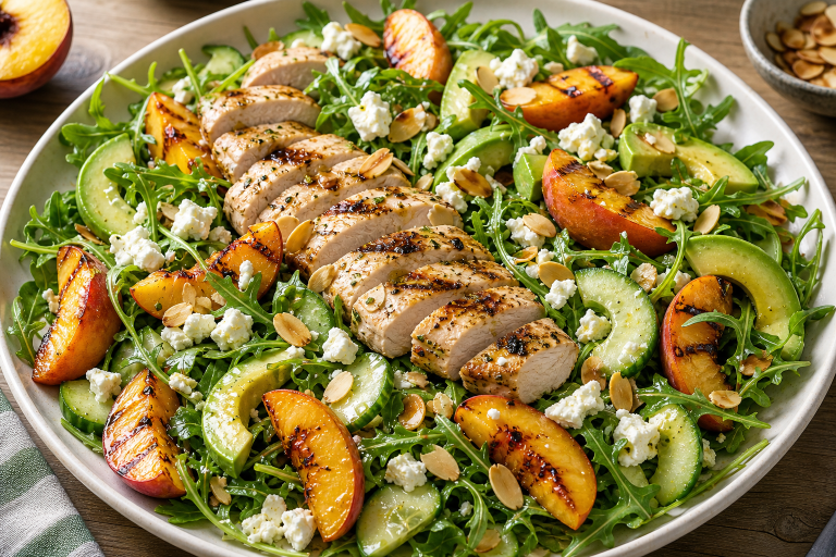 salade-ete-poulet-peches-feta