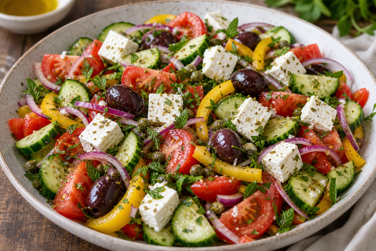 Salade grecque fraîche et croquante